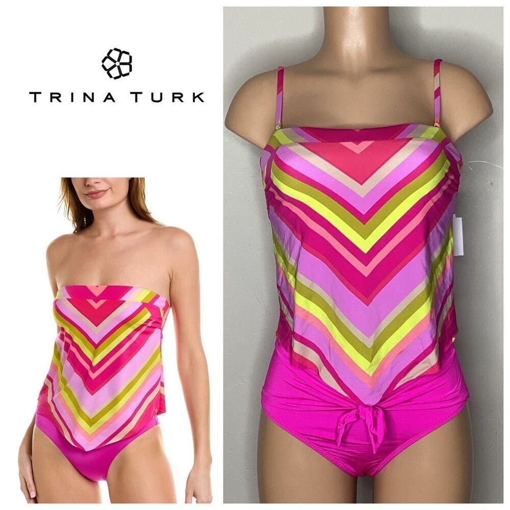 New Trina Turk stripe handkerchief bikini set. 8/6. Retails $209.